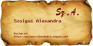 Szolgai Alexandra névjegykártya